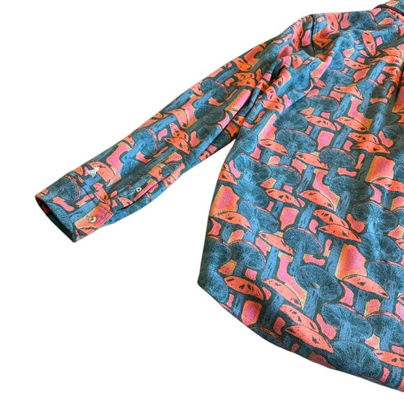 Chubbies Cloud-10 Overshirt The Funky Spore Button-Down Flannel Shirt Medium Men - Picture 8 of 11